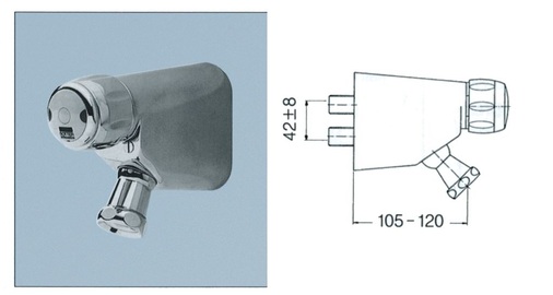 Bild 2 Eingriff-Selbstschlussbatterie DN 15 mit automatischer Wassermengenregulierung