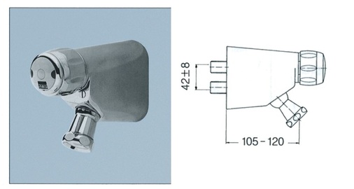 Bild 2 Eingriff-Selbstschlussbatterie DN 15 mit automatischer Wassermengenregulierung