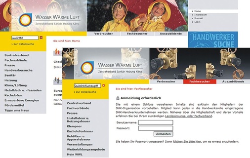 Im Mitgliederbereich von www.wasserwaermeluft.de können erforderliche Datensätze heruntergeladen werden