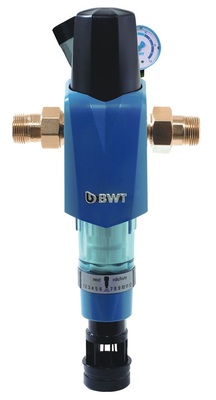 Die BWT-F 1- Filter und Haus­wasserstationen sind mit dem ­Hydro-Modul-Schnellverschluss ausgerüstet