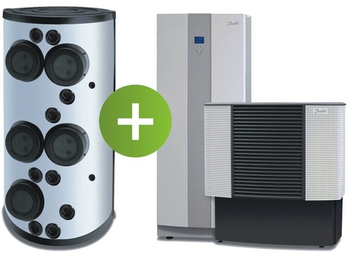 In die Kombination aus Danfoss Multispeicher und Wärmepumpe lassen sich noch zusätzliche Wärmequellen wie z.B. eine Solaranlage einbinden