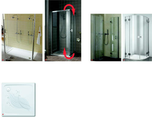 1 XXL: 13 neue Modelle in XXL-Formaten von 130 x 90 bis zu 180 x 120 cm<br />2 Eine fließende Welle für alle bodengleichen Superplan-Duschen soll für ­Bodenhaftung sorgen<br />3 Duschkabinenserie Atea von Kermi: Rechts- und Links-Gleichheit der Eckeinstiegshälften und Türen<br />4 Die Pendel-Falt-Funktion der Diga soll für Einstiegsfreiheit, problemlose Pflege und praktische Raumersparnis ­sorgen<br />5 S500 ist ein rahmenloses Echtglas-Duschabtrennungsprogramm von ­Koralle