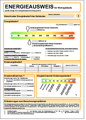 Im Formular des Energieausweises werden zukünftig Details zum Einsatz alternativer Energiesysteme und zu den Anforderungen des Erneuerbare-Energien-Wärmegesetzes dargestellt