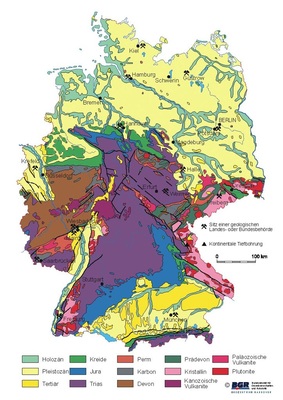 Geologische Karte von Deutschland