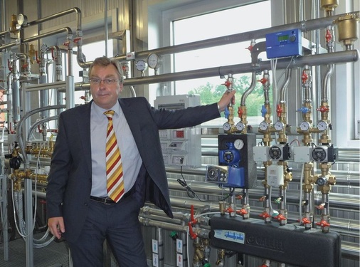 Thomas Brennecke, Geschäftsführer Caleffi Deutschland, ist vom neuen Forschungs- und Entwicklungszentrum der italienischen Muttergesellschaft begeistert
