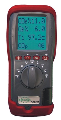 Das Abgasanalysegerät Brigon 500 NT verfügt über eine elektronische CO<sub>2</sub>-Messung mittels Infrarotsensor
