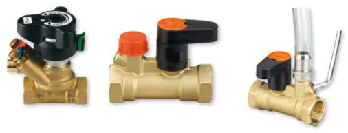 Strangregulierventil ­ Leno MSV-BD (l.) und Absperrventil MSV-S (r.) von Danfoss für Heizungs- und Kühlanlagen mit konstanten Volumenströmen