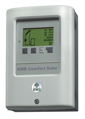 Der Regler KWB Comfort Solar verfügt über einen Inbetriebnahmeassistenten