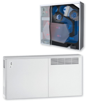 Roos bietet Geräte zur kontrollierten Wohnraumlüftung mit Wärmerückgewinnung in Kombination mit einem Gebläsekonvektor an