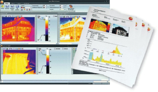 Umfassende Auswertung und die Erstellung mehrseitiger Thermografie-Berichte ermöglicht die neue Software