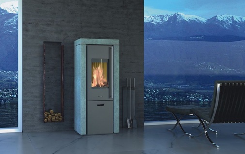 Ein zeitgemäßer Kaminofen muss eine stimmige Optik und eine moderne Technik für den sicheren, emissionsarmen Betrieb besitzen. Der „Santorini Compact“ (5 kW) von Olsberg hat z. B. auch eine integrierte Nebenluftvorrichtung.