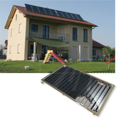 Objektbeispiel: Einfamilienhaus in Fruchtheim, „ Erwachsene + 2 Kinder, ca. 240 m² beheizte Fläche, Jahresverbrauch ca. 3500 kWh, Massivkeller, Ziegelwände T9, solargestützte Wärmepumpe mit 7 kW, Erd-Flächenkollektor ca. 350 m².