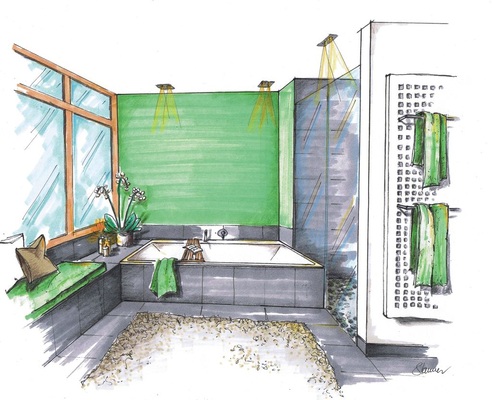 10 Frische-Kick dank grüner Wand.