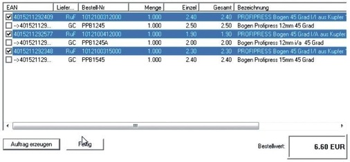 Die optimierte NOS-LagerFuchs-Software Leila stellt eine Vergleichbarkeit zu diversen Händlern her