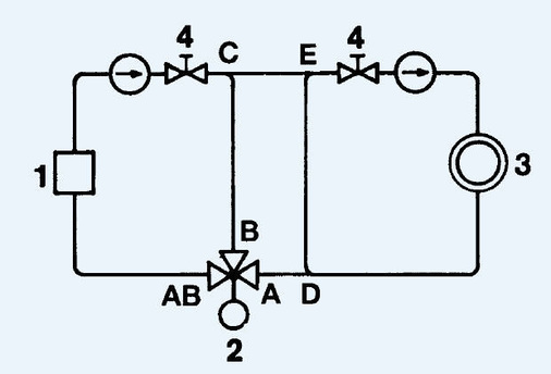 6 Einspritzschaltung (meist für außenluftbeaufschlagte Lufterhitzer mit Pumpe)