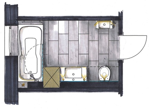 10 Modern zeigt sich das Bad mit kompletter Wandverspiegelung und einem Schrank als architektonisches Stilmittel. - © VDS/Stammer
