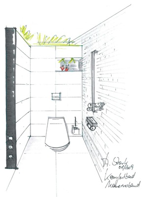 4 Das “stille Örtchen“ ist räumlich getrennt. Der Griff dient auch als Zeitungshalter.