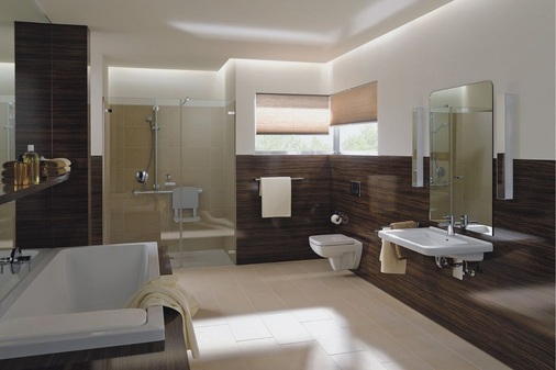 Das neue Generationen- und Lebenszeit-Bad „Dejuna“ verbindet zeitloses Design und Komfort mit ergonomischen Zusatzfunktionen für Senioren, Kinder oder bewegungseingeschränkte Menschen.