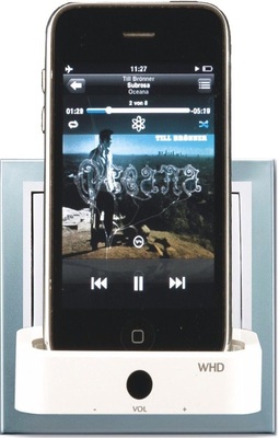 Die Docking-Station für iPhone und iPod wird in eine UP-Dose eingebaut.
