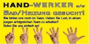 Mit solchen Aufklebern auf den Fahrzeugen kann man nicht nur auf Personalbedarf aufmerksam machen, mit ihm lassen sich auch aktuelle Angebote des Handwerksbetriebs kommunizieren.