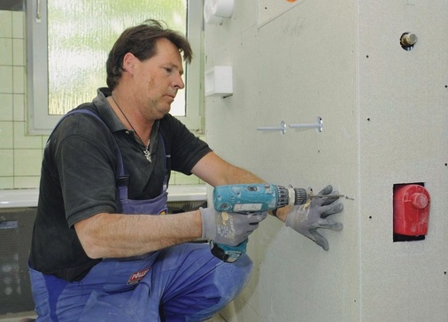 Fertig verplankt: Jetzt kann der Fliesenleger kommen.