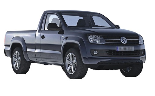 Im Vergleich zum Amarok mit viertüriger Doppelkabine verfügt der neue SingleCab bei gleicher Fahrzeuglänge über eine 2,20 m lange Ladefläche.