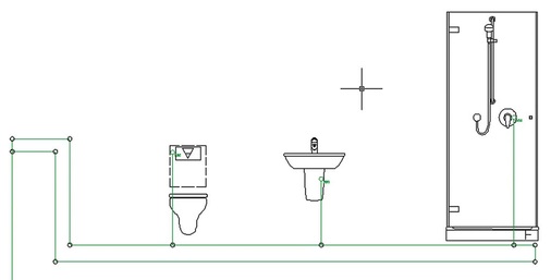 3 Keine “echte“ Ringleitung: Da der eigentliche Anschluss des Verbrauchers — hier eine Zapfstelle — über eine T-Stück-Installation erfolgt, verbleibt eine Stagnationsstrecke mit Verkeimungsrisiko, selbst wenn die Anbindeleitung nur kurz ist. - © Viega
