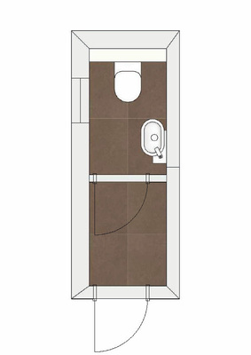 Der Grundriss verdeutlicht erst, wie klein der Raum und wie ­entscheidend die Formwahl für das Raum­empfinden ist.