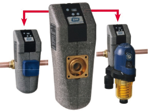 Der neue SYR Safe-T präsentiert sich als flexibles Modul, das sowohl über den dezentralen Einbau als separater Leckageschutz funktioniert, als auch mit der Druckminderer-Filterkombination Drufi kombiniert werden kann.