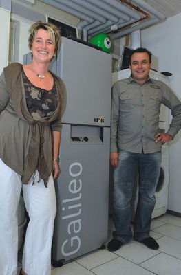 Eine weitere Anlage aus dem Feldtest Callux vom Hersteller Hexis, der neben Vaillant ebenfalls zu den Industriepartnern gehört.