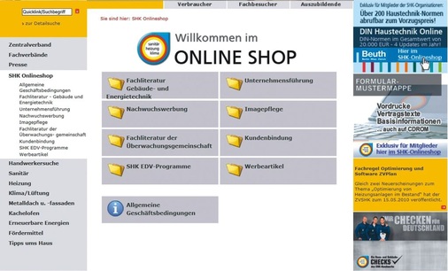 Publikationen oder Software lassen sich am ZVSHK-Stand begutachten. Bestellen kann man in der Regel über den Onlineshop von www.was serwaermeluft.de.