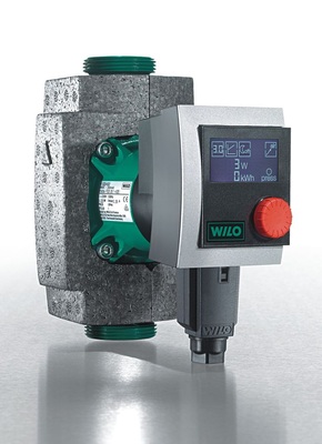Eine Differenzdruck-geregelte Hocheffizienzpumpe Wilo-Statos Pico verbraucht bis zu 90 % weniger Strom als eine ungeregelte Standardpumpe.