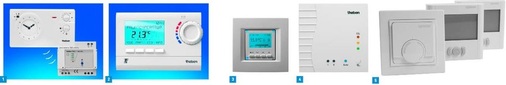 1 Neuer Theben-Uhrenthermostat Ramses 784 HF Set 1 mit Funksteuerung und einfachster Einstellung.2 Der universelle Heizungsregler Ramses 856 top2 ist eine Steuerung z.B. für zwei Wärmeerzeuger mit Brauchwasserbereitung.3 Der KNX-Einzelraumregler mit Textführung ist geeignet für Stetig- oder 2- Punkt-Regelung.4 Amun 716 R von Theben sorgt für die bedarfsgerechte Lüftersteuerung über CO2-Sensor gemäß DIN EN 12251 Kat. IDA-C6.5 Nach der Markteinführung der Funk-Einzelraumregelung mit dynamischem Energie-Management (DEM) bietet Uponor nun die verdrahtete Einzelraumregelung mit Autobalancing-Funktion an.