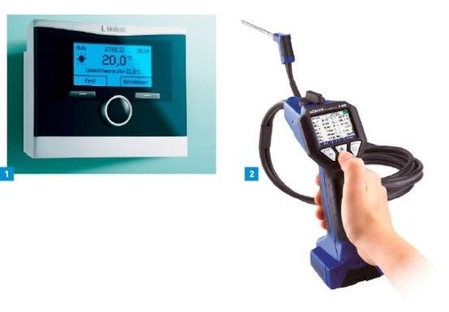 1 Die neue Calormatic-Reglergeneration wurde auf aktuelle technische Entwicklungen hin angepasst und das Bedienkonzept weiter vereinfacht.2 Das Abgasanalysegerät Wöhler A 400 ermöglicht jetzt auch die NO-Messung.