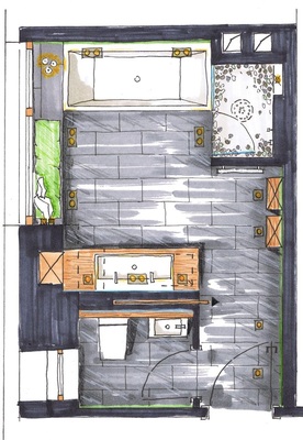 5 Ein separates WC mit ­Vorflur ­ermöglicht auch die Nutzung durch ­Besucher — ohne die ­Intimsphäre zu stören.