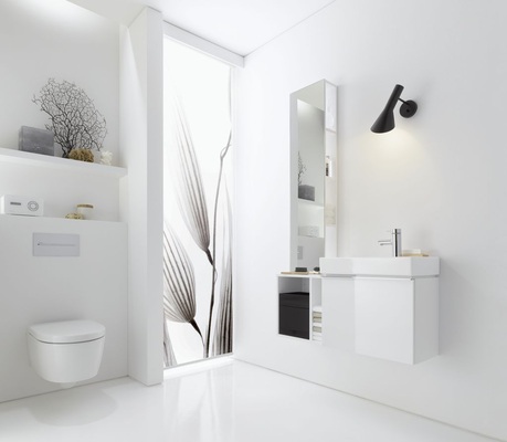 Gäste-WC-Konzepte wie iCon xs von Keramag sind speziell auf kleine Grundflächen ausgelegt und bieten trotzdem viel Komfort.