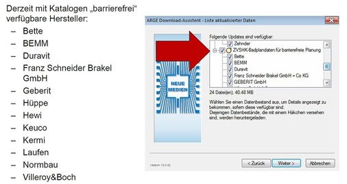 Komfortabel planen und darstellen: Im Geschäftsfeld Barrierefrei lässt sich jetzt auch auf 3D-Datensätze etlicher Hersteller zugreifen.
