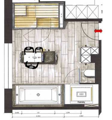 4 Wie ein Küchenblock präsentiert sich der Waschplatz — zentral und kommunikativ.