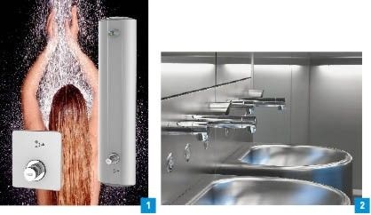 1 Im öffentlichen Bereich sind Thermostatarmaturen, die für den vorgeschriebenen Verbrühungsschutz sorgen, zwingend erforderlich. 2 Eine Herausforderung für die Entwickler von moderner Sanitärausstattung für den öffentlichen Bereich ist die Selbsterklärung der Funktionsweise von berührungslos aktivierbarer Armaturentechnik.