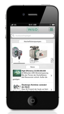 Die kostenlose App Wilo Assistent bietet einen interaktiven Austauschspiegel für Heizungs- und Trinkwarmwasserpumpen sowie einen Stromsparrechner.