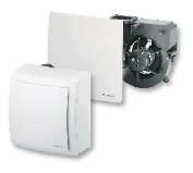 Einzelentlüftungsanlage für innen liegende Bäder und WCs nach DIN 18017 Teil 3.