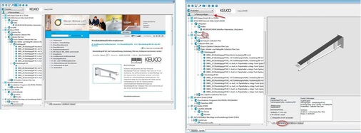 Die Planungsdaten des SHK-Branchenportals können per Mausklick in die Palette CAD-Planung übernommen werden. Das Portal stellt wichtige Produkt- und Montagehinweise bereit. - © Palette CAD
