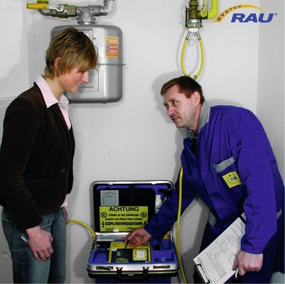 Moderne Leckmengen-Messgeräte ermöglichen eine exakte Leitungsdiagnose — sie sollten aber DVGW-geprüft sein. - © System Rau
