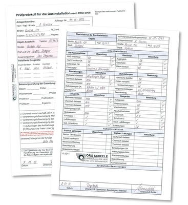 Wichtig für Fachbetrieb und Installationsbetreiber: die eindeutige Dokumentation der Prüfungsergebnisse.