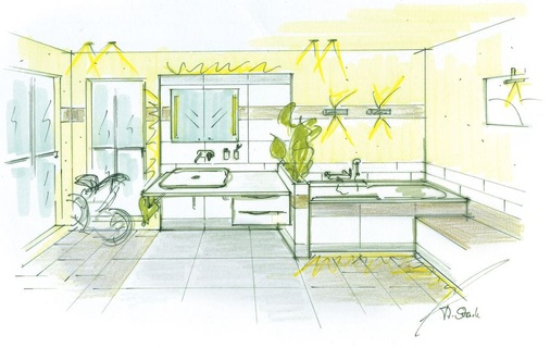 1 Komfortbäder zeichnen sich durch perfekte Planung im Detail aus. Sie müssen die Bauherren begeistern.