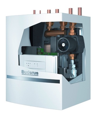 Das Wärmepumpen-Hybrid-System ­ Logatherm WPLSH ist die ­optimale Ergänzung ­eines bestehenden ­Gas-Brennwertkessels.