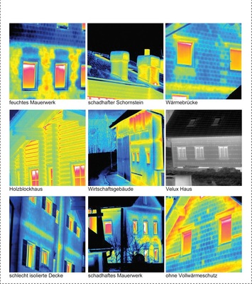 Mit Bauthermografie-Kameras lassen sich zahlreiche Problembereiche an Gebäuden und Fassaden erkennen. - © Goratec
