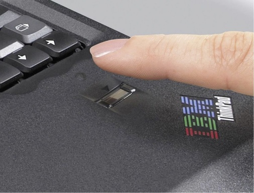 Trägt auch zur IT-Sicherheit bei: Ein Fingerprint-Sensor verhindert unautorisierten PC-/Datenzugriff. - © IBM/Lenovo
