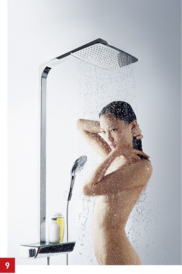 Für sanftes Nass von oben sorgen Regenteller, die sich wachsender Beliebtheit erfreuen. - © Hansgrohe
