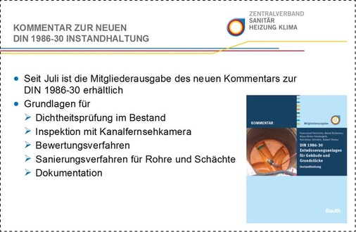 Griffbereit für den Praktiker: Die Mitgliederausgabe zur Instandhaltung von Entwässerungsanlagen enthält Norm und reich bebilderte ­Kommentare.